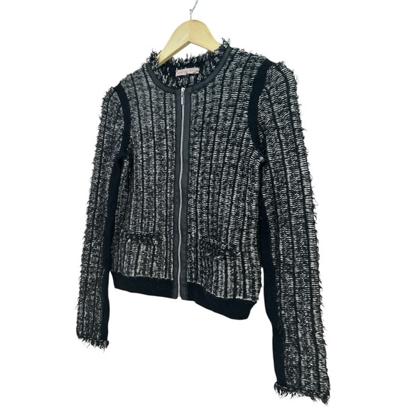 Rebecca Taylor Lambswool & Cashmere Blend Textured Knit Jacket Blazer Size Small - Picture 3 of 8